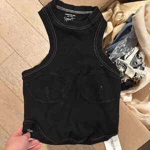 Orseund iris Chained and Able Black Crop Top